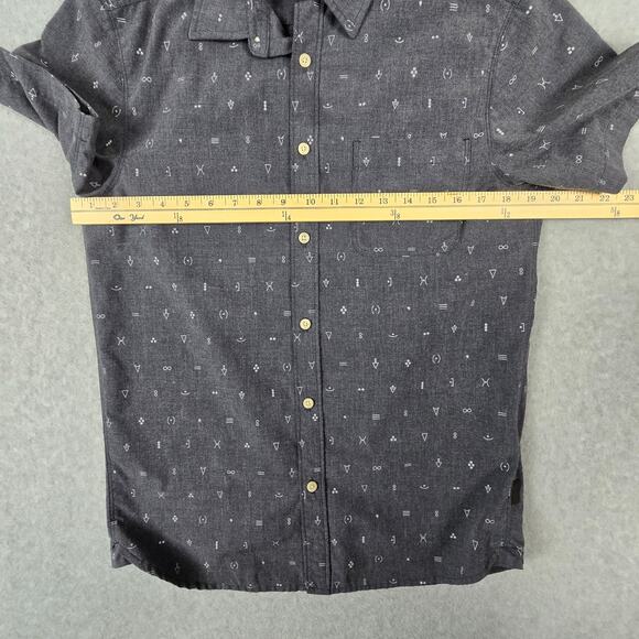 The North Face Shirt Mens Size Small Charcoal Gray Short Sleeve Button Down - Picture 14 of 16
